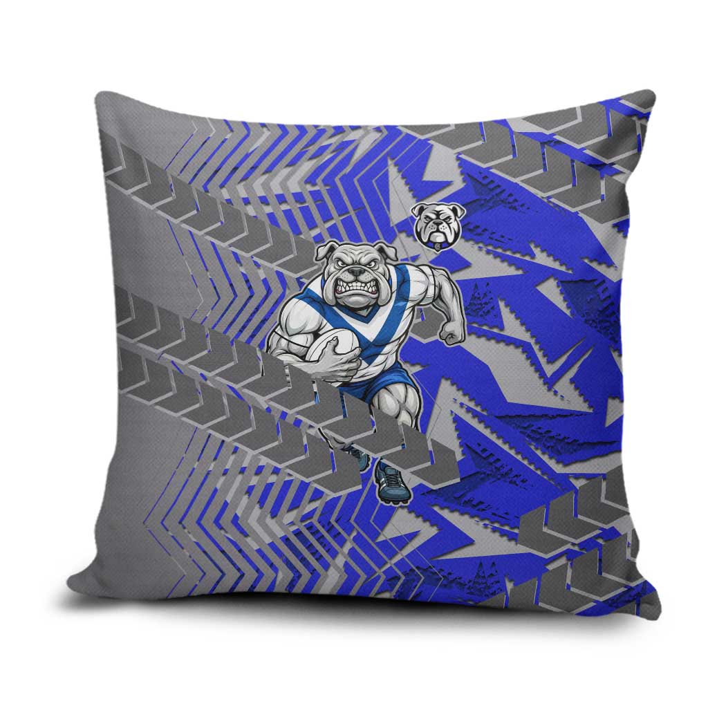 Canterbury Bankstown Bulldogs Rugby Pillow Cover Fierce Mascot Geometric Tribal Art