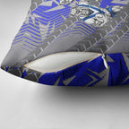Canterbury Bankstown Bulldogs Rugby Pillow Cover Fierce Mascot Geometric Tribal Art