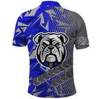 Canterbury Bankstown Bulldogs Rugby Polo Shirt Fierce Mascot Geometric Tribal Art