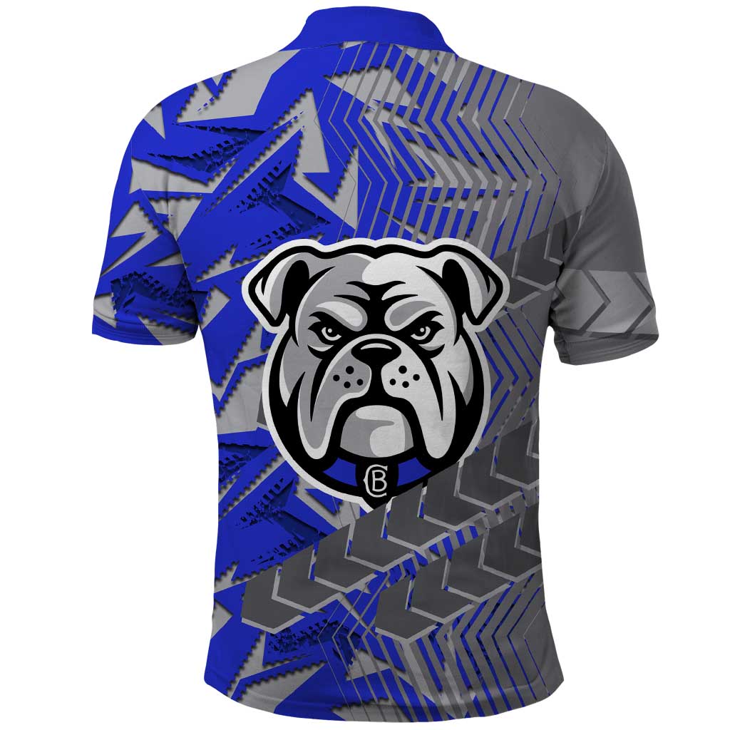 Canterbury Bankstown Bulldogs Rugby Polo Shirt Fierce Mascot Geometric Tribal Art