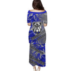 Canterbury Bankstown Bulldogs Rugby Puletasi Fierce Mascot Geometric Tribal Art