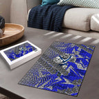 Canterbury Bankstown Bulldogs Rugby Puzzle Fierce Mascot Geometric Tribal Art