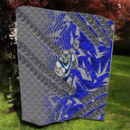 Canterbury Bankstown Bulldogs Rugby Quilt Fierce Mascot Geometric Tribal Art