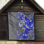Canterbury Bankstown Bulldogs Rugby Quilt Fierce Mascot Geometric Tribal Art