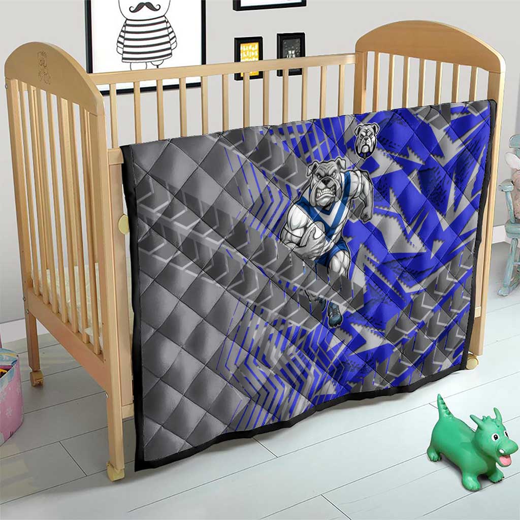 Canterbury Bankstown Bulldogs Rugby Quilt Fierce Mascot Geometric Tribal Art