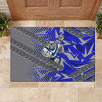 Canterbury Bankstown Bulldogs Rugby Rubber Doormat Fierce Mascot Geometric Tribal Art