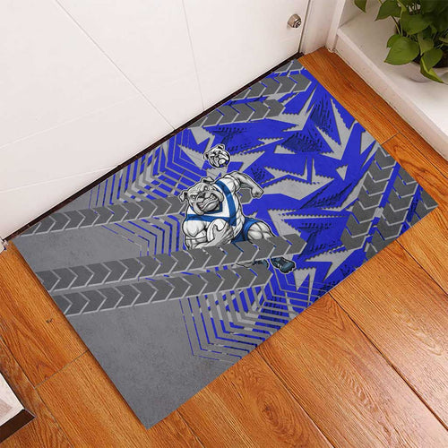 Canterbury Bankstown Bulldogs Rugby Rubber Doormat Fierce Mascot Geometric Tribal Art