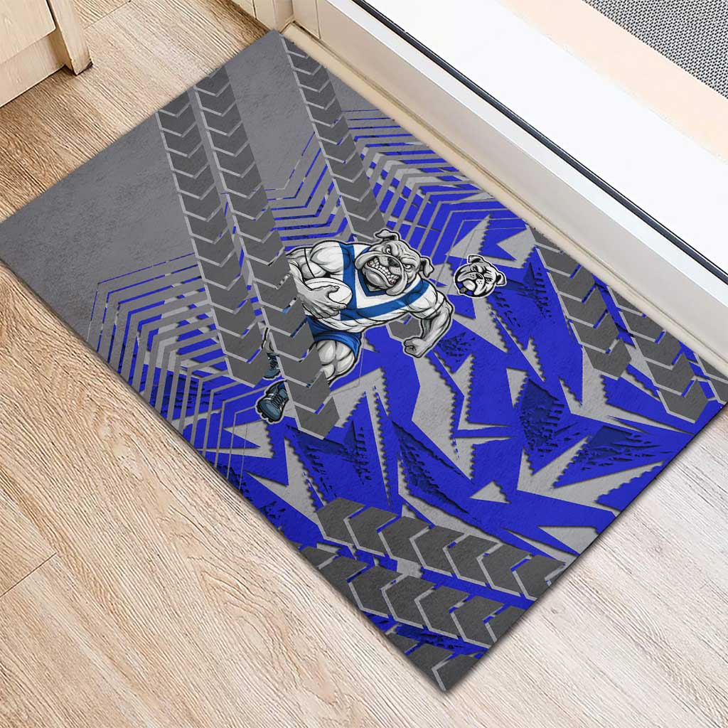 Canterbury Bankstown Bulldogs Rugby Rubber Doormat Fierce Mascot Geometric Tribal Art