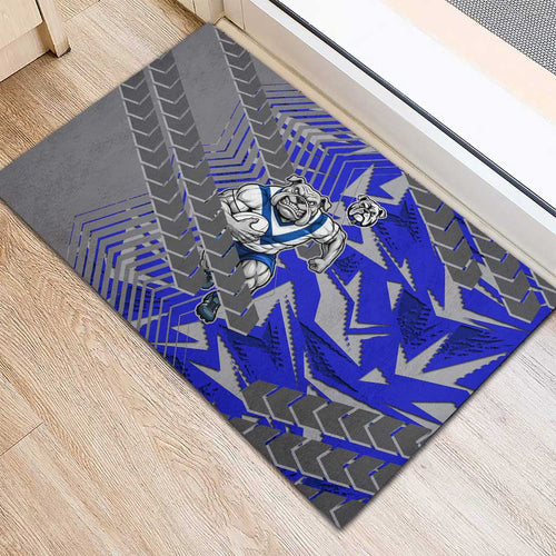 Canterbury Bankstown Bulldogs Rugby Rubber Doormat Fierce Mascot Geometric Tribal Art