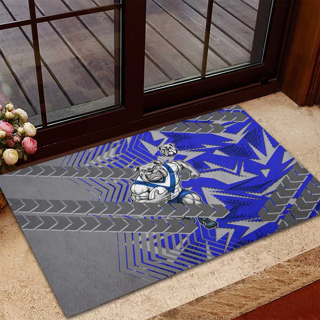 Canterbury Bankstown Bulldogs Rugby Rubber Doormat Fierce Mascot Geometric Tribal Art