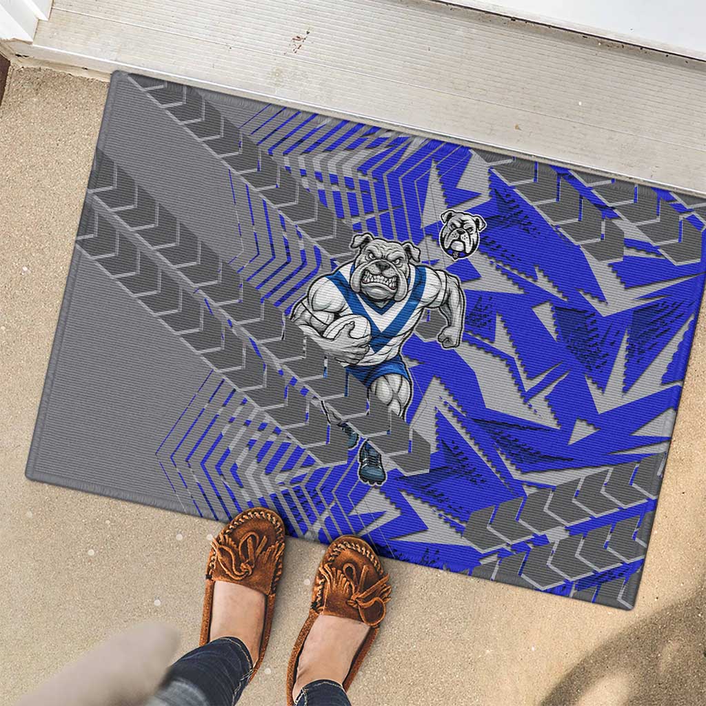 Canterbury Bankstown Bulldogs Rugby Rubber Doormat Fierce Mascot Geometric Tribal Art