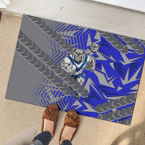 Canterbury Bankstown Bulldogs Rugby Rubber Doormat Fierce Mascot Geometric Tribal Art