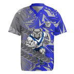 Canterbury Bankstown Bulldogs Rugby Rugby Jersey Fierce Mascot Geometric Tribal Art