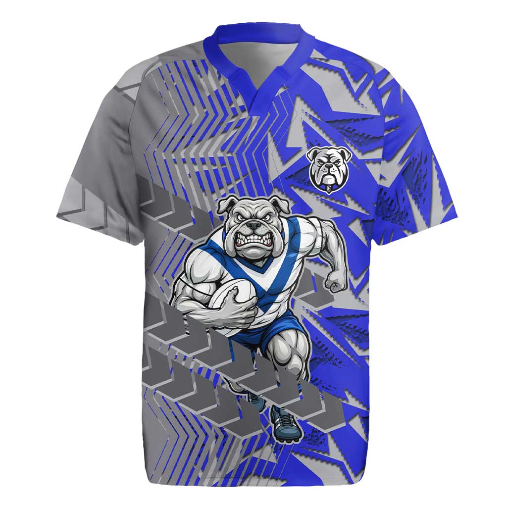 Canterbury Bankstown Bulldogs Rugby Rugby Jersey Fierce Mascot Geometric Tribal Art