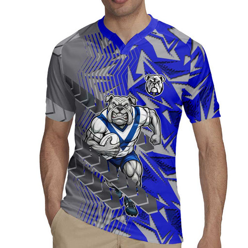 Canterbury Bankstown Bulldogs Rugby Rugby Jersey Fierce Mascot Geometric Tribal Art