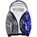 Canterbury Bankstown Bulldogs Rugby Sherpa Hoodie Fierce Mascot Geometric Tribal Art