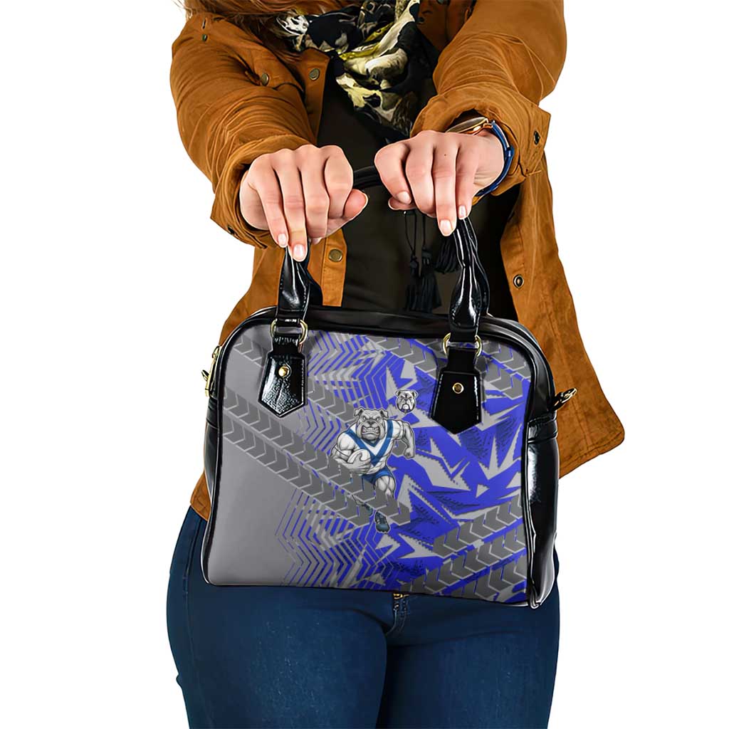 Canterbury Bankstown Bulldogs Rugby Shoulder Handbag Fierce Mascot Geometric Tribal Art