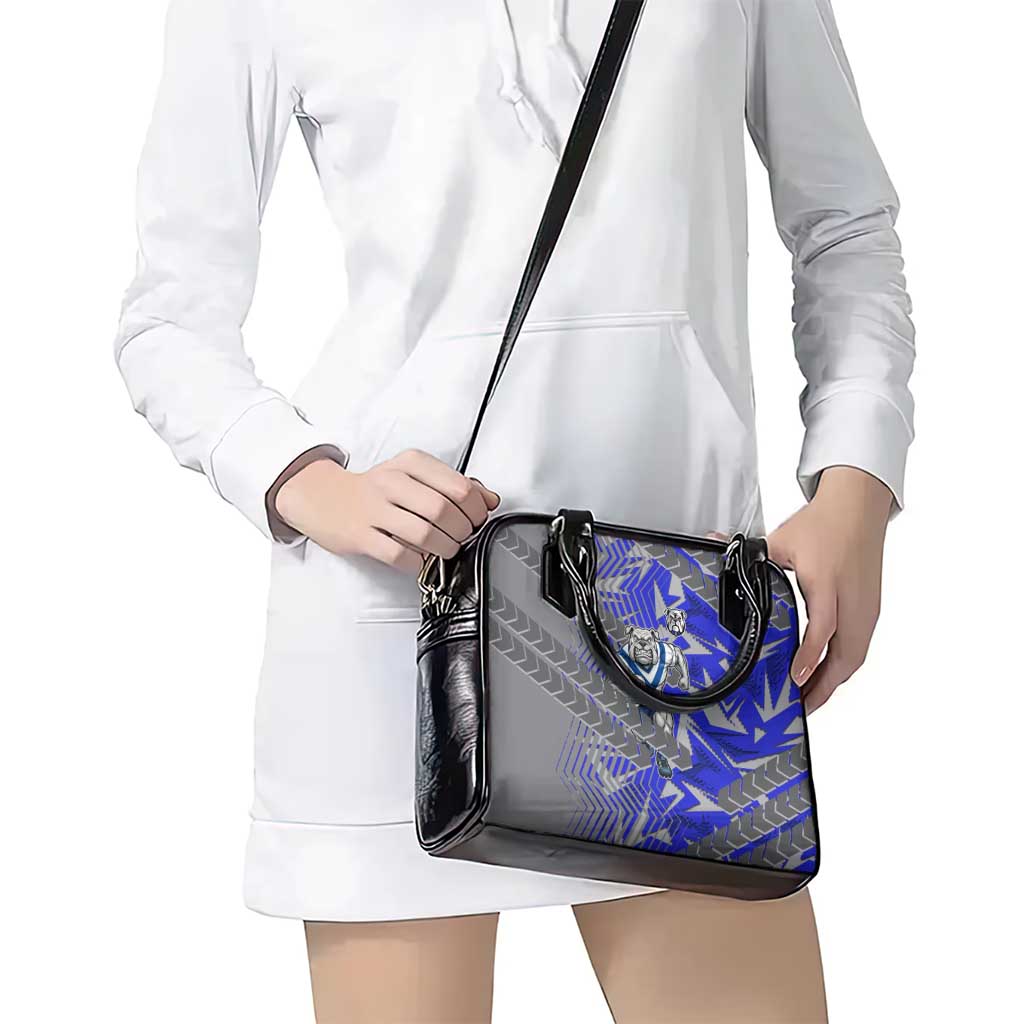 Canterbury Bankstown Bulldogs Rugby Shoulder Handbag Fierce Mascot Geometric Tribal Art