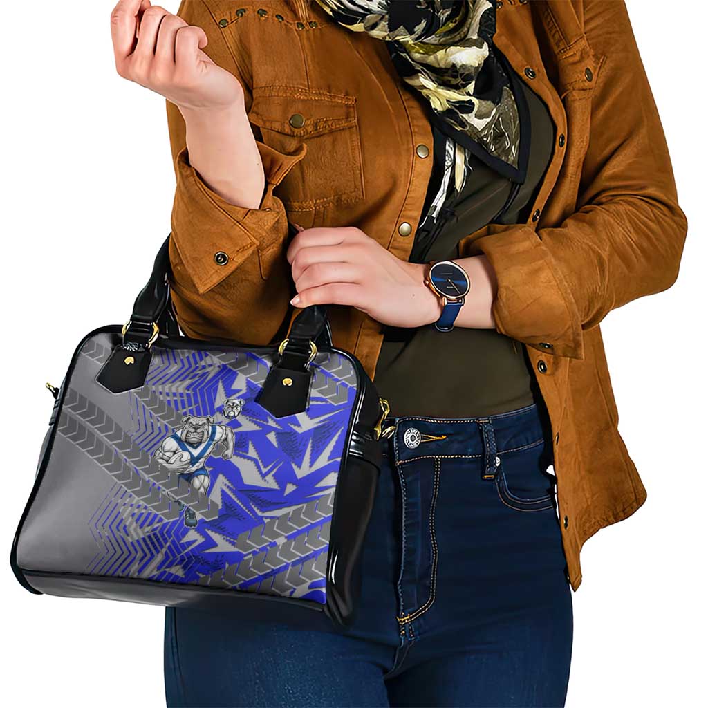 Canterbury Bankstown Bulldogs Rugby Shoulder Handbag Fierce Mascot Geometric Tribal Art