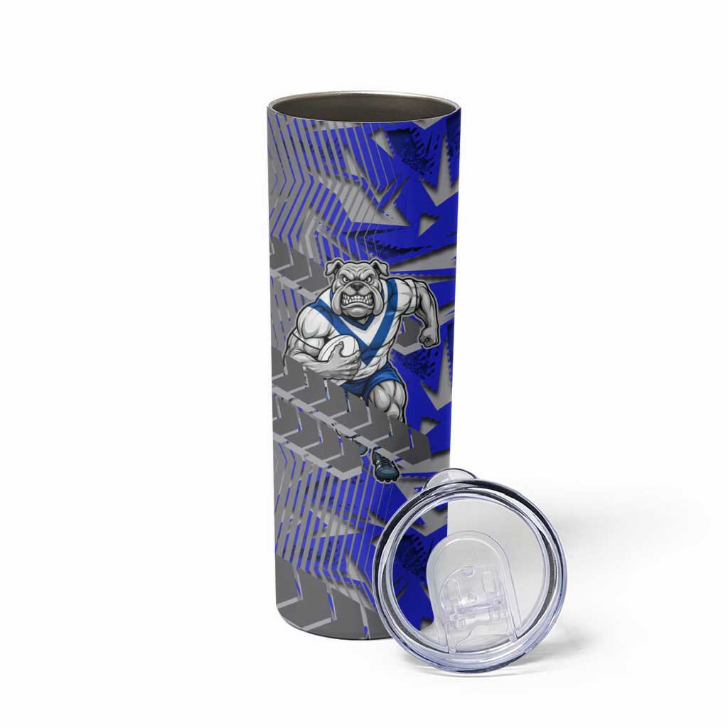 Canterbury Bankstown Bulldogs Rugby Skinny Tumbler Fierce Mascot Geometric Tribal Art