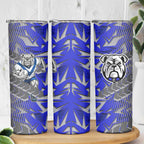 Canterbury Bankstown Bulldogs Rugby Skinny Tumbler Fierce Mascot Geometric Tribal Art