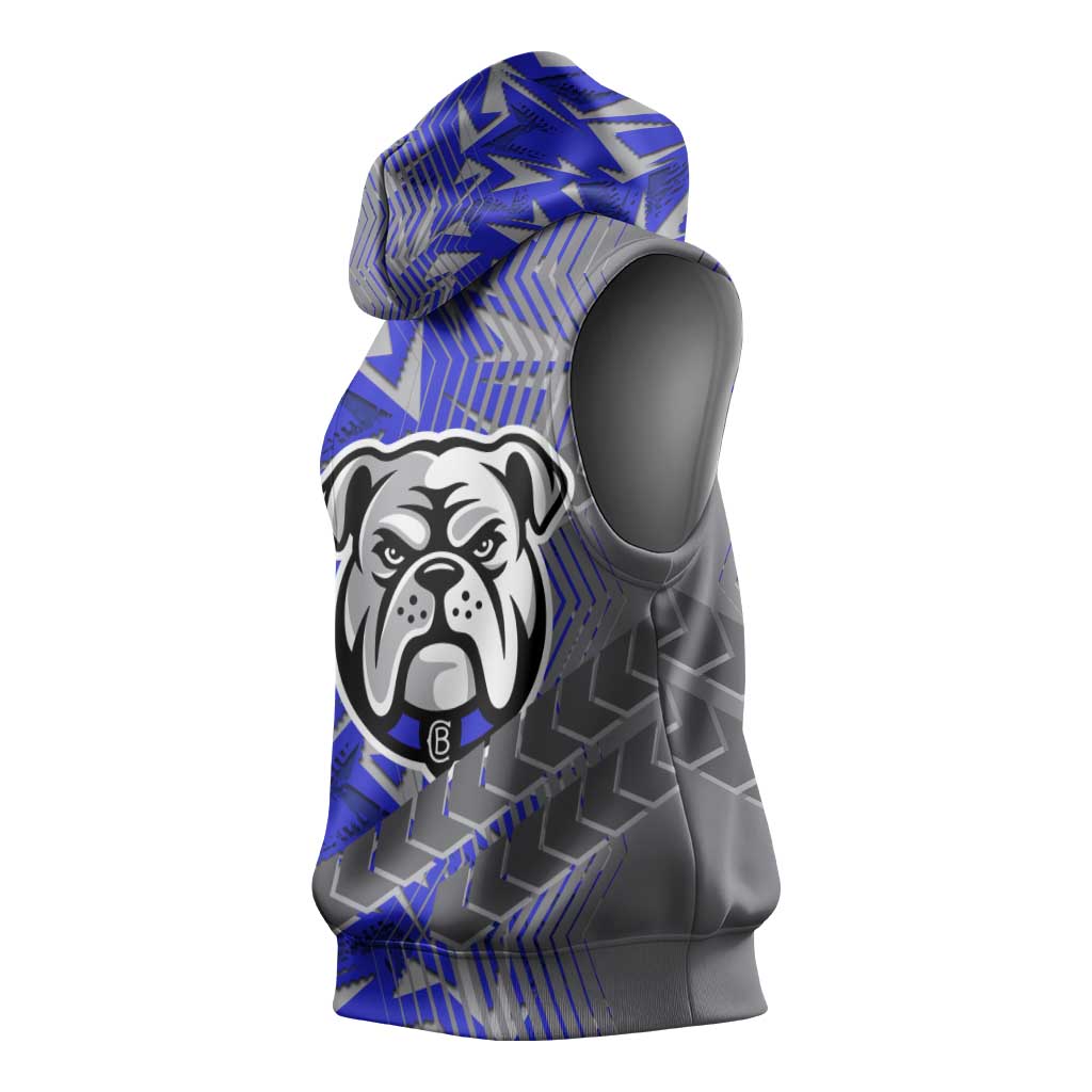 Canterbury Bankstown Bulldogs Rugby Sleeveless Hoodie Fierce Mascot Geometric Tribal Art