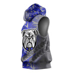 Canterbury Bankstown Bulldogs Rugby Sleeveless Hoodie Fierce Mascot Geometric Tribal Art