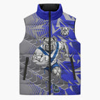 Canterbury Bankstown Bulldogs Rugby Sleeveless Puffer Jacket Fierce Mascot Geometric Tribal Art
