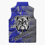 Canterbury Bankstown Bulldogs Rugby Sleeveless Puffer Jacket Fierce Mascot Geometric Tribal Art
