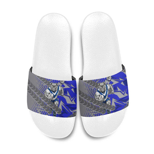 Canterbury Bankstown Bulldogs Rugby Slide Sandals Fierce Mascot Geometric Tribal Art