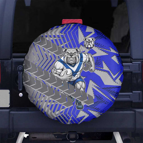 Canterbury Bankstown Bulldogs Rugby Spare Tire Cover Fierce Mascot Geometric Tribal Art