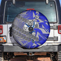 Canterbury Bankstown Bulldogs Rugby Spare Tire Cover Fierce Mascot Geometric Tribal Art