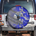 Canterbury Bankstown Bulldogs Rugby Spare Tire Cover Fierce Mascot Geometric Tribal Art