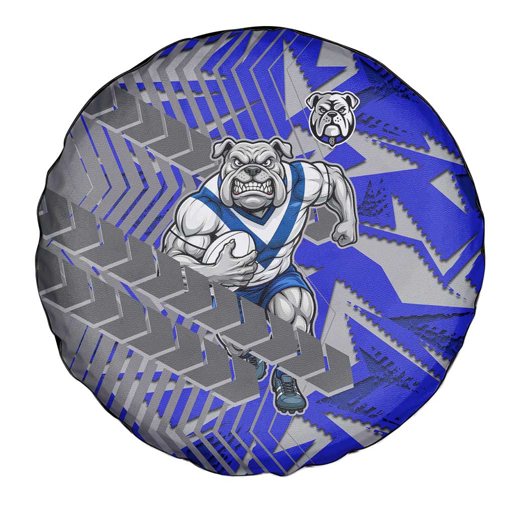 Canterbury Bankstown Bulldogs Rugby Spare Tire Cover Fierce Mascot Geometric Tribal Art