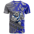 Canterbury Bankstown Bulldogs Rugby T Shirt Fierce Mascot Geometric Tribal Art