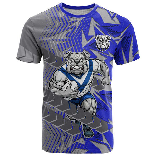 Canterbury Bankstown Bulldogs Rugby T Shirt Fierce Mascot Geometric Tribal Art