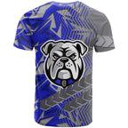 Canterbury Bankstown Bulldogs Rugby T Shirt Fierce Mascot Geometric Tribal Art
