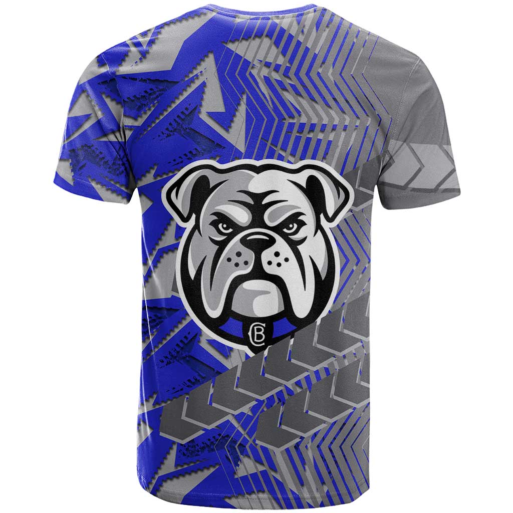 Canterbury Bankstown Bulldogs Rugby T Shirt Fierce Mascot Geometric Tribal Art