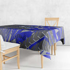Canterbury Bankstown Bulldogs Rugby Tablecloth Fierce Mascot Geometric Tribal Art