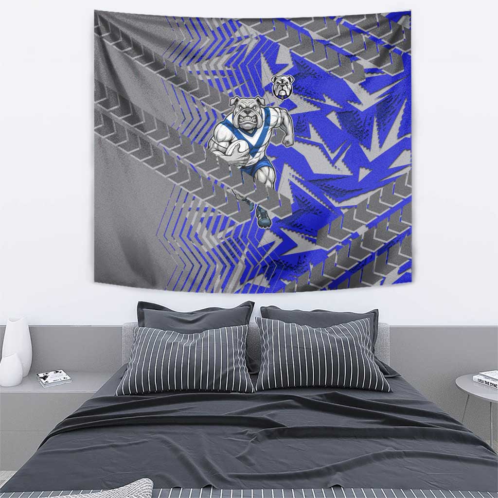 Canterbury Bankstown Bulldogs Rugby Tapestry Fierce Mascot Geometric Tribal Art