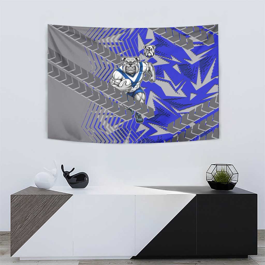 Canterbury Bankstown Bulldogs Rugby Tapestry Fierce Mascot Geometric Tribal Art