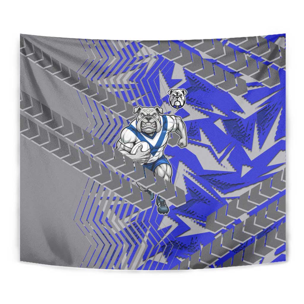 Canterbury Bankstown Bulldogs Rugby Tapestry Fierce Mascot Geometric Tribal Art