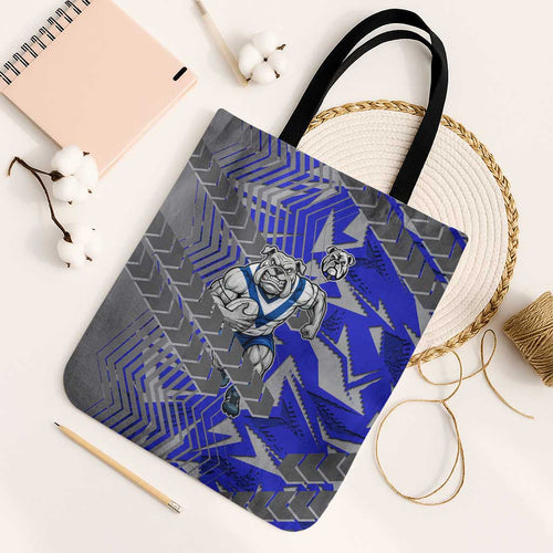 Canterbury Bankstown Bulldogs Rugby Tote Bag Fierce Mascot Geometric Tribal Art