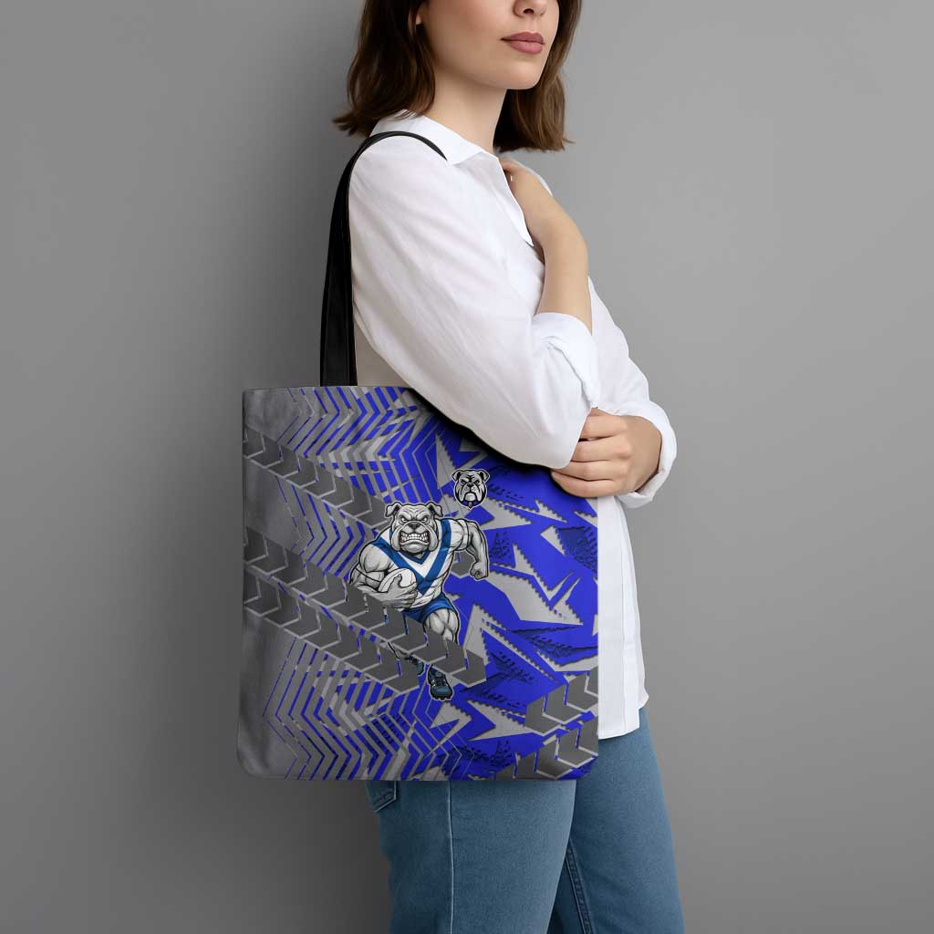 Canterbury Bankstown Bulldogs Rugby Tote Bag Fierce Mascot Geometric Tribal Art