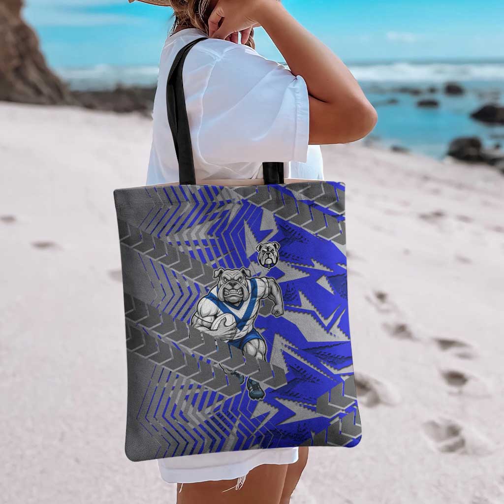 Canterbury Bankstown Bulldogs Rugby Tote Bag Fierce Mascot Geometric Tribal Art