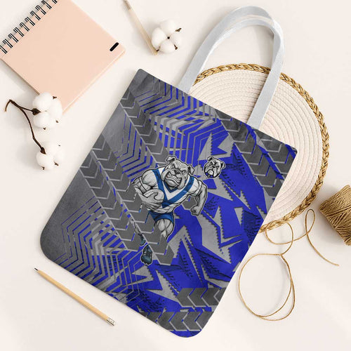 Canterbury Bankstown Bulldogs Rugby Tote Bag Fierce Mascot Geometric Tribal Art