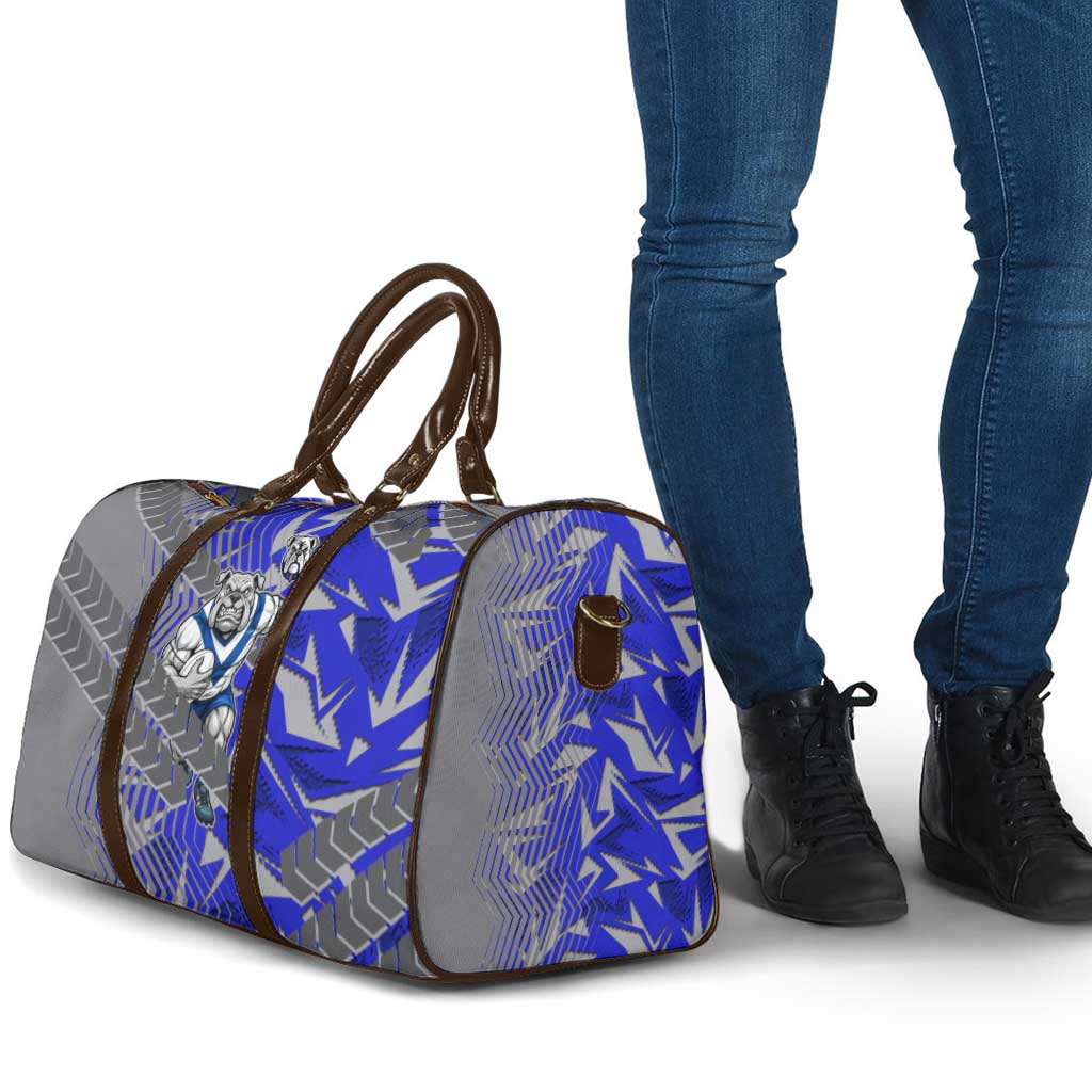 Canterbury Bankstown Bulldogs Rugby Travel Bag Fierce Mascot Geometric Tribal Art