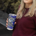 Canterbury Bankstown Bulldogs Rugby Tumbler Cup Fierce Mascot Geometric Tribal Art