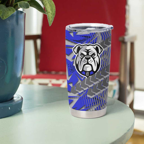 Canterbury Bankstown Bulldogs Rugby Tumbler Cup Fierce Mascot Geometric Tribal Art