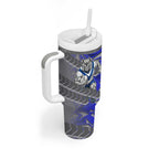 Canterbury Bankstown Bulldogs Rugby Tumbler With Handle Fierce Mascot Geometric Tribal Art
